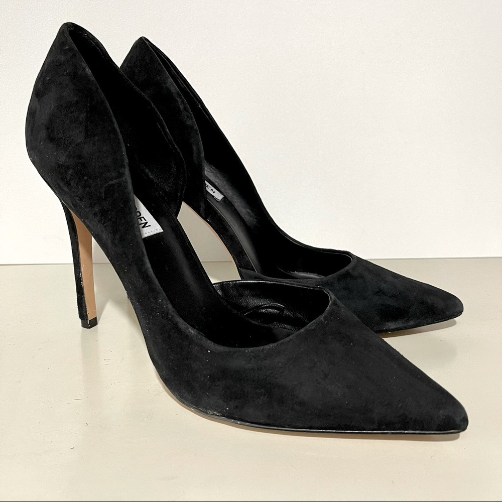 Steve Madden Parla Black Suede Heels Size 10